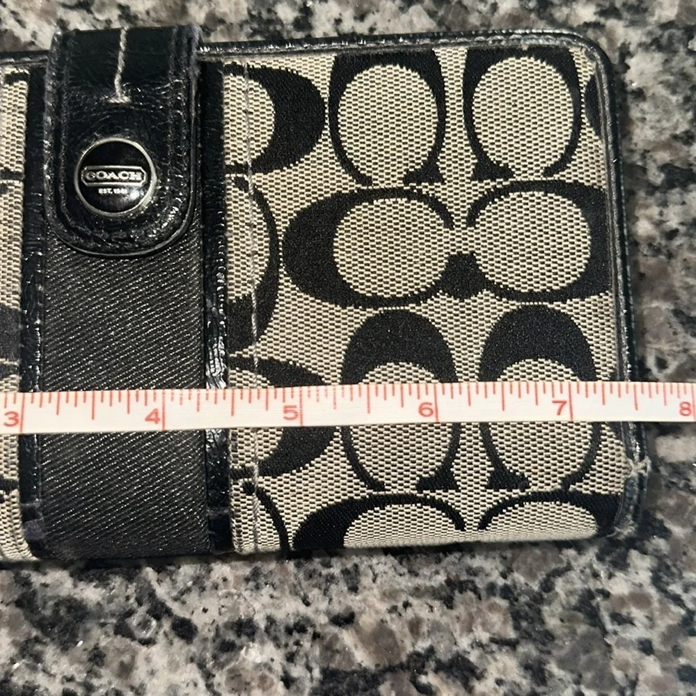 Coach CC Jacquard Trifold Wallet